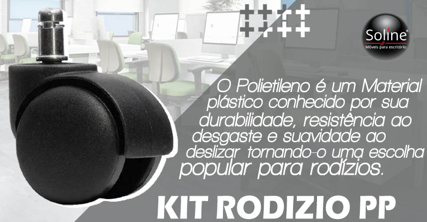 Kit 5 Rodízios em Polietileno